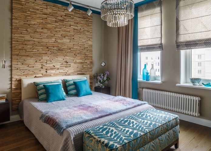 pouf all'interno della camera da letto