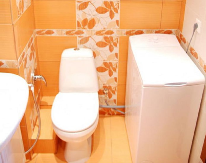 bagno stretto con lavatrice