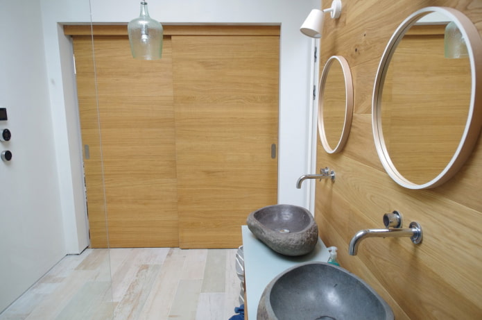 pannelli per porte scorrevoli nel bagno