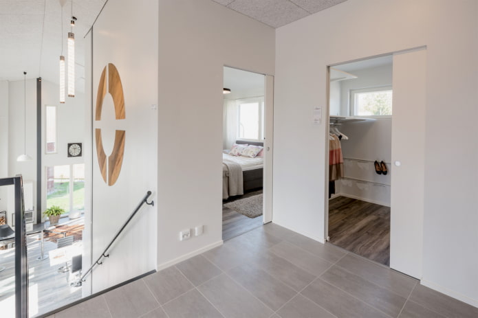 porte scorrevoli nascoste all'interno