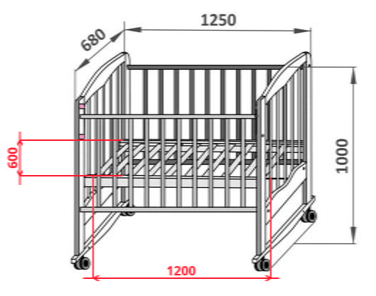 Dimensioni standard di un letto per neonati