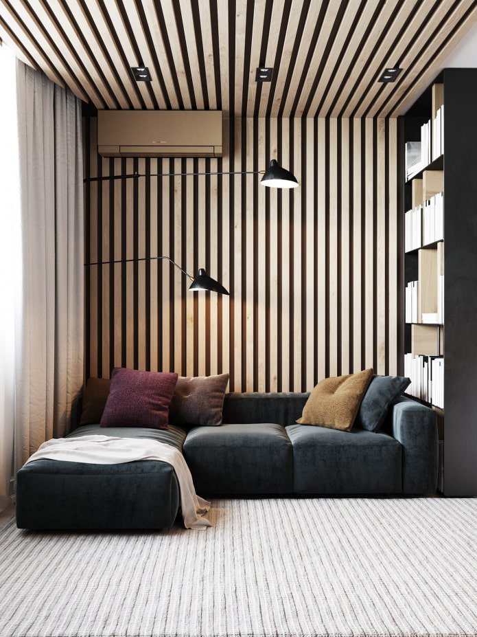 decorazione a doghe di un appartamento