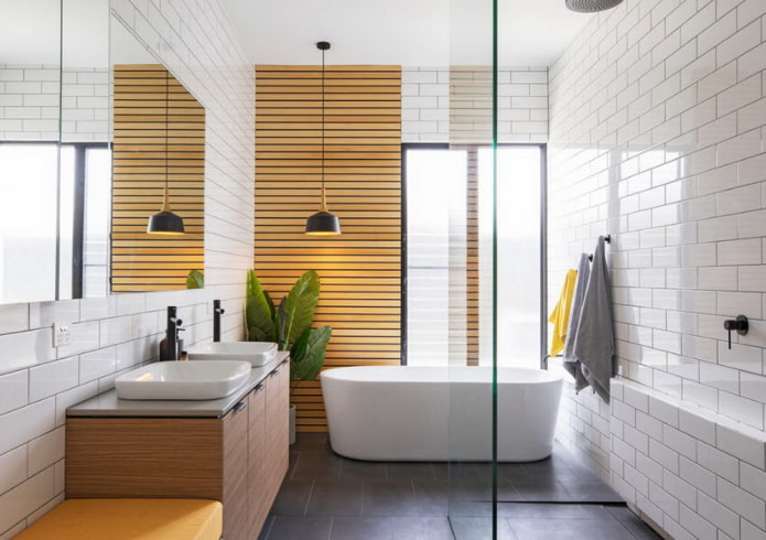 bagno in stile minimalista