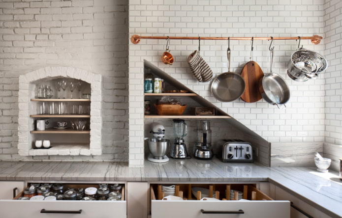 ringhiera in rame all'interno