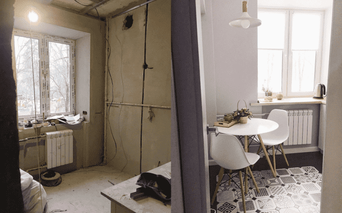 Foto prima e dopo la ristrutturazione