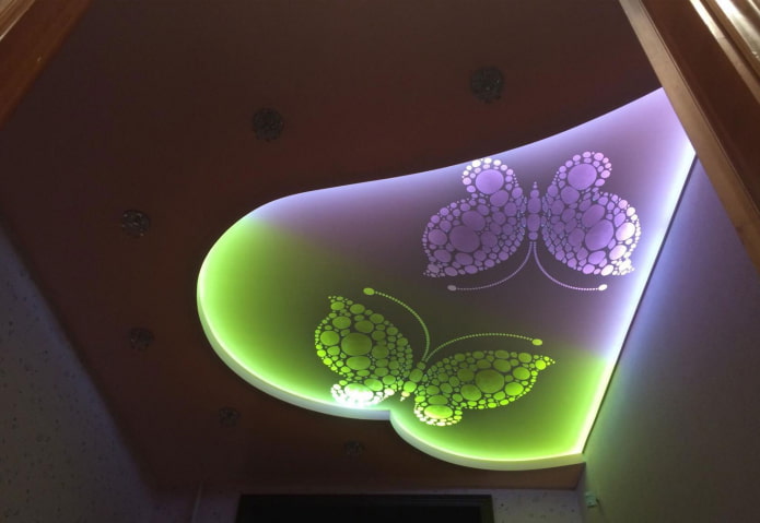 tela intagliata con illuminazione di contorno