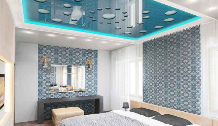 soffitto perforato in camera da letto