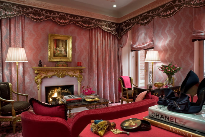 soggiorno rosa