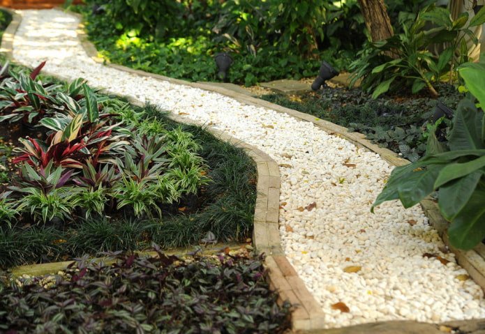 Sentiero in ghiaia da giardino