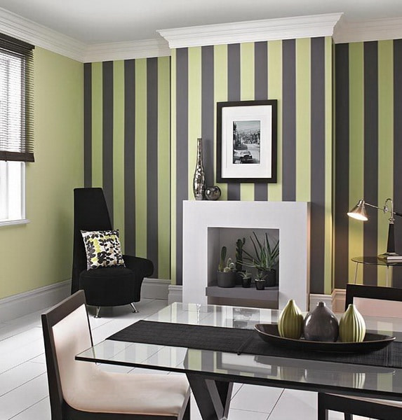 combinazione di verde chiaro e grigio all'interno