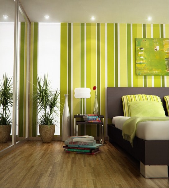 carta da parati verde chiaro in stile moderno