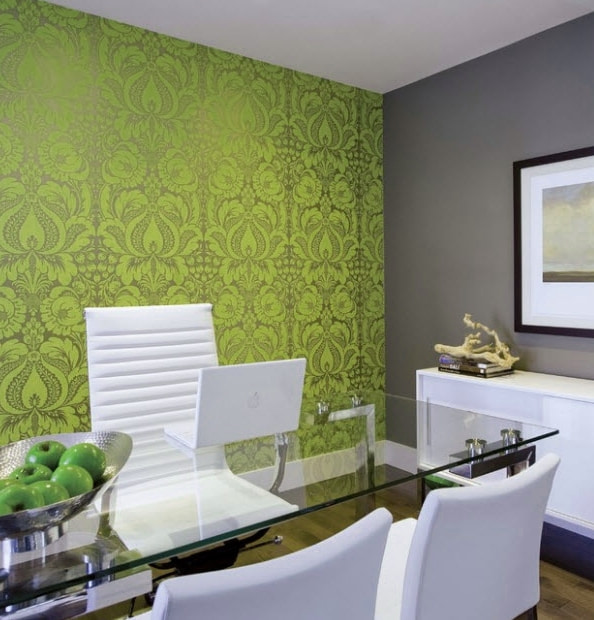 combinazione di verde chiaro e grigio all'interno