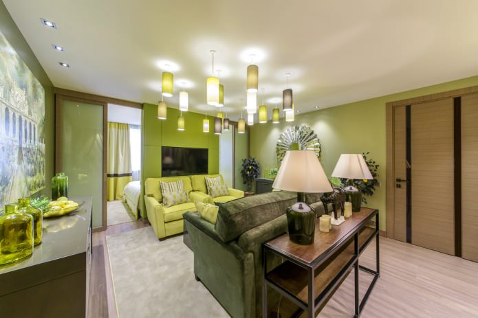 soffitto teso nel soggiorno