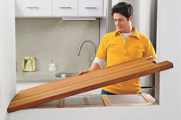 piano di lavoro in legno