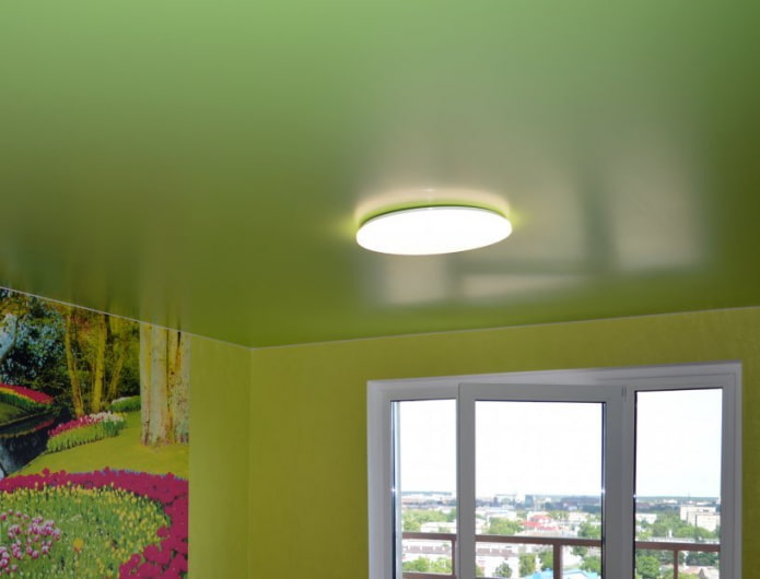tessuto elasticizzato in raso di colore verde