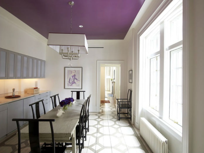 tessuto elasticizzato satinato di colore viola