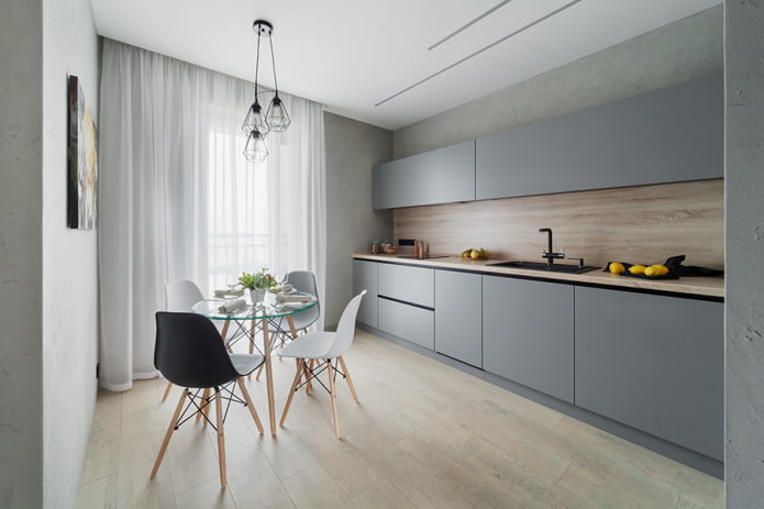 interno cucina grigio chiaro