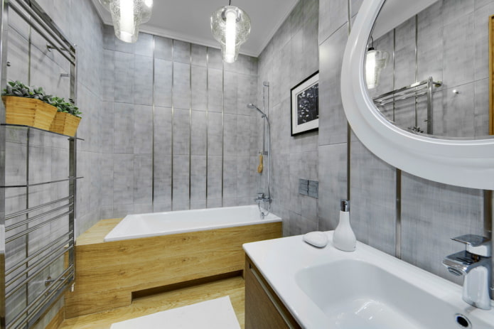 lampade sopra la vasca da bagno