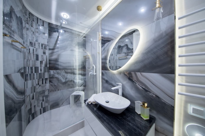 design del bagno grigio