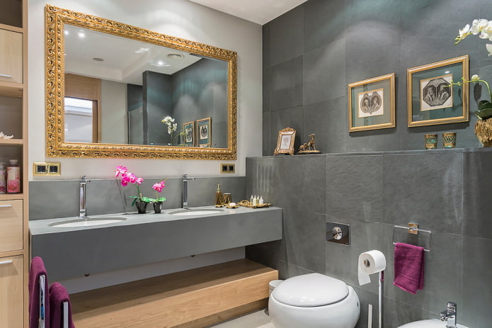 design del bagno nei toni del grigio