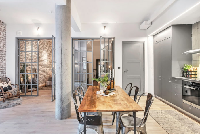 porte grigie in stile loft