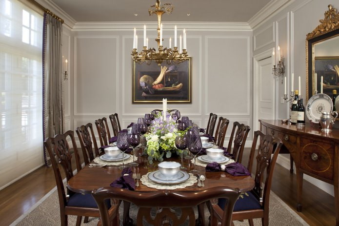 sala da pranzo in stile classico
