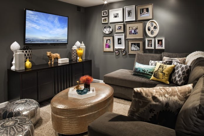 decorazioni murali grigie