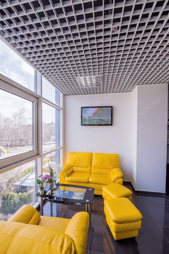 soffitto grillato grigio