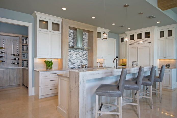 struttura del soffitto grigio in cucina