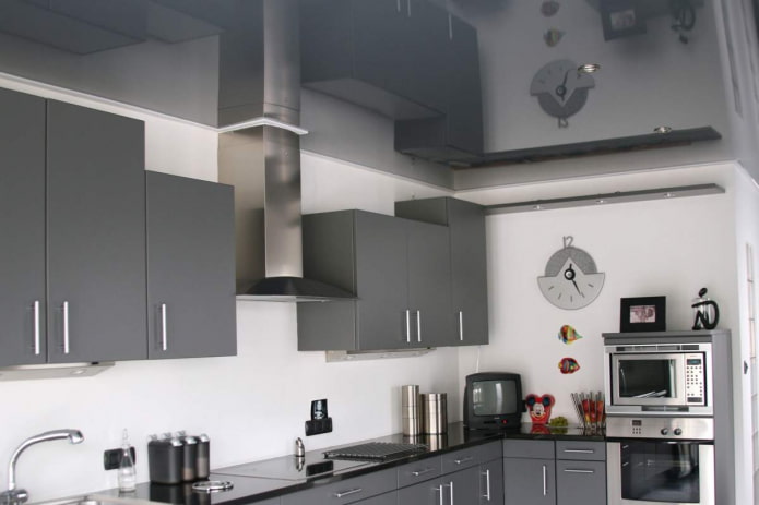 struttura del soffitto grigio in cucina
