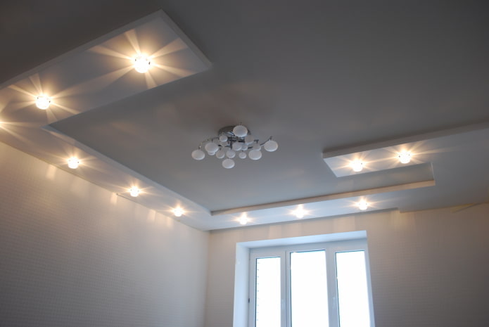 struttura del soffitto grigio a due livelli