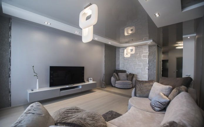 struttura del soffitto grigio a due livelli