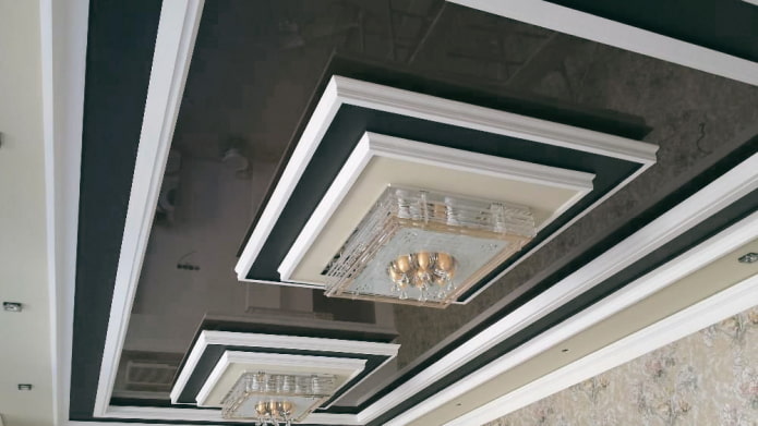 struttura del soffitto grigio a più livelli