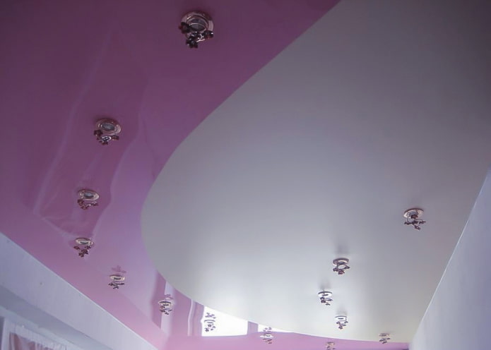 struttura del soffitto grigio e rosa