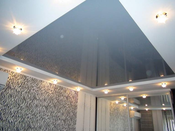 soffitto teso grigio