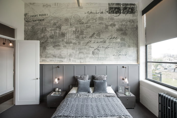 interno grigio in stile loft
