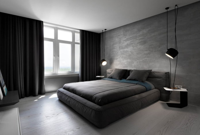 interno grigio in stile minimalista