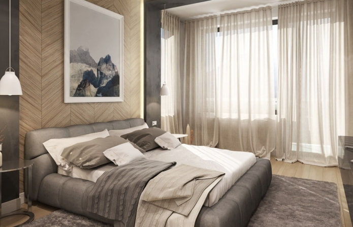 design degli interni nei toni del grigio e del beige