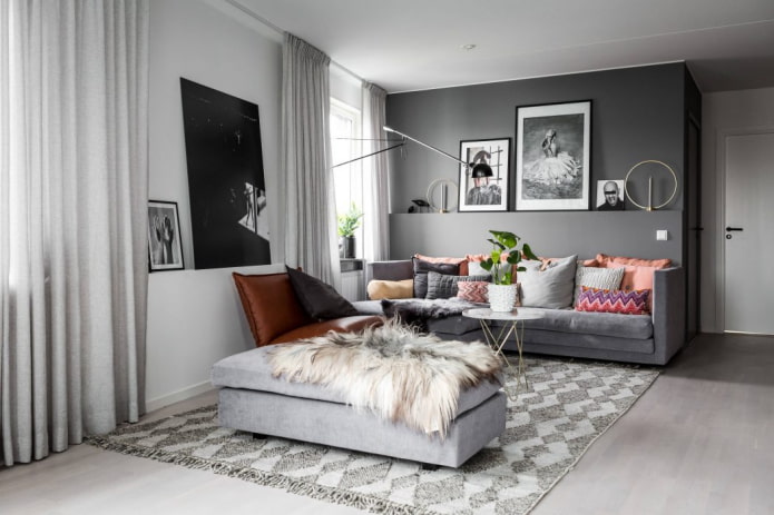 decorazioni per interni nei toni del grigio