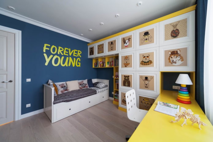 armadio all'interno della cameretta dei bambini