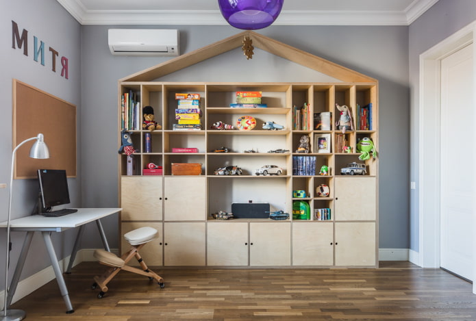 armadio all'interno della cameretta dei bambini