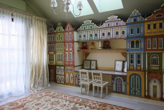 armadio all'interno della cameretta dei bambini