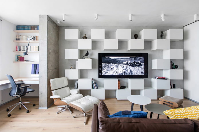 armadio modulare all'interno dell'ingresso