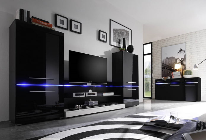armadio all'interno dell'atrio in stile hi-tech
