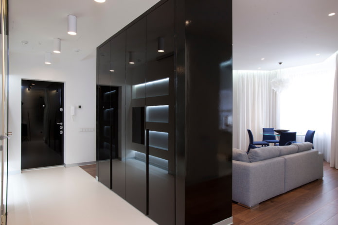 armadio all'interno del corridoio in stile moderno
