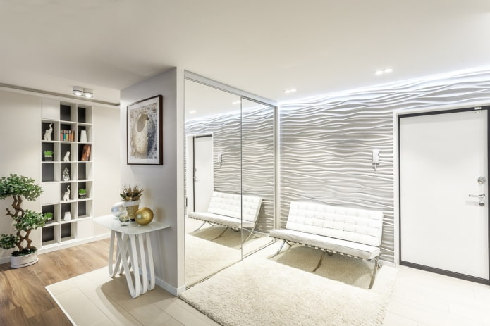armadio all'interno del corridoio in stile moderno