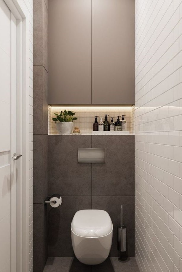 mobiletto nascosto all'interno del bagno