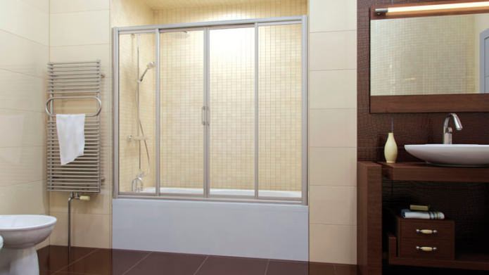 Pareti divisorie scorrevoli in vetro per il bagno