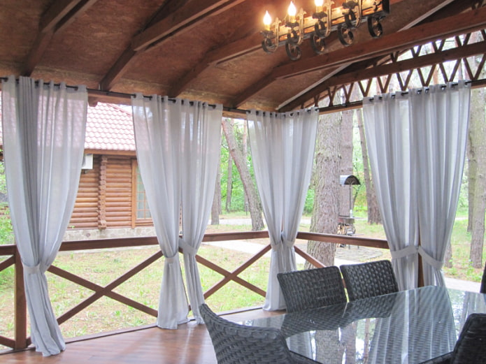 tende luminose nel gazebo