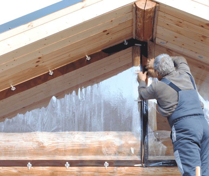 installazione di tende in PVC